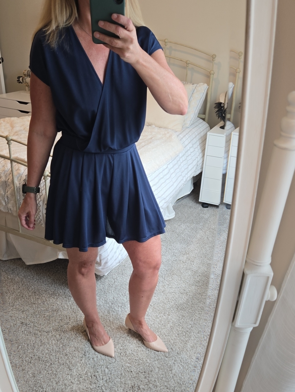 HALARA Navy Flowy Romper
